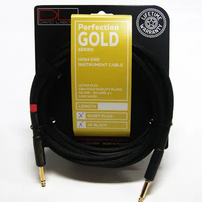 David Laboga 악기케이블 Perfection Black Gold Cable -Quiet Plug Series