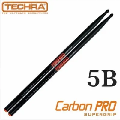 Techra 테크라 Pairs CARBON PRO Super Grip Sticks - 5B 슈퍼그립 카본 스틱
