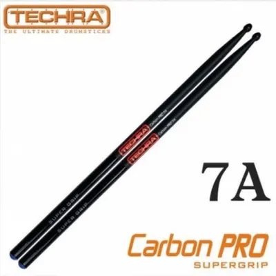 Techra 테크라 Pairs CARBON PRO Super Grip Sticks - 7A 슈퍼그립 카본 스틱
