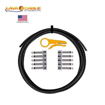 Lava 이펙터용 케이블 Tightrope Solder-Free Kit Black (10 Solid-Core Cable + R/A Plugs)
