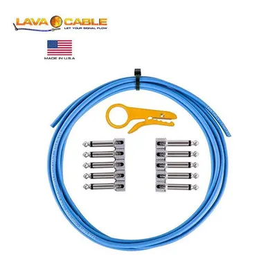 Lava 이펙터용 케이블 Tightrope Solder-Free Kit Blue (10 Solid-Core Cable + R/A Plugs)