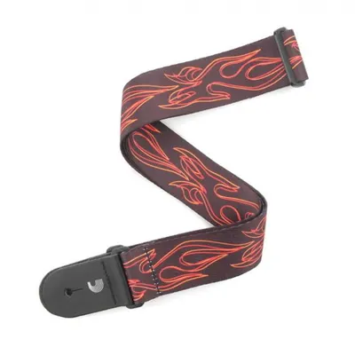 Planet Waves 스트랩 Flames Pinstripe - Black Red (P20W1401)