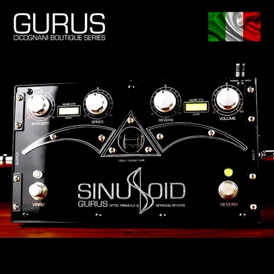 GURUS 이펙터 Sinusoid 진공관 탑재 옵티컬 트레몰로+스프링 리버브 페달