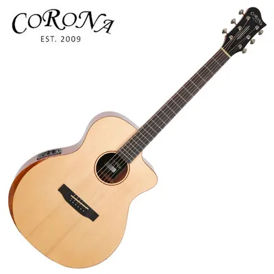 코로나 Corona 통기타 ABG210CE 탑솔리드 그랜드 오디토리엄 베벨컷