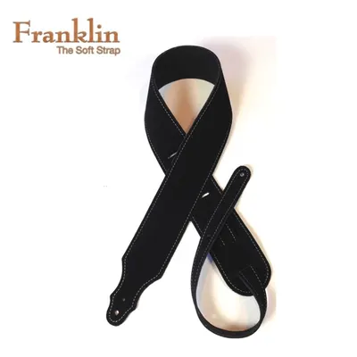 Franklin Soft Leather Strap 스트랩 - Black/Suede Back, 2.5 inch (6.35cm) F3B-BK-S