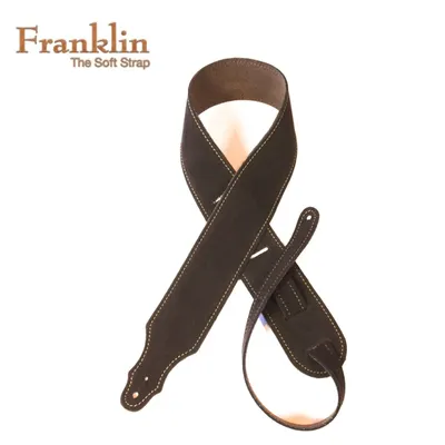 Franklin Soft Leather Strap 스트랩 - Chocolate/Suede Back, 2.5 inch (6.35cm) F3B-CH-G