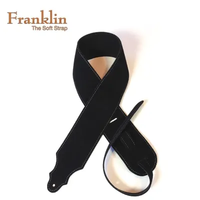 Franklin Soft Leather Strap 스트랩 - Black/Suede Back, 3 inch (7.62cm) F3C-BK-S
