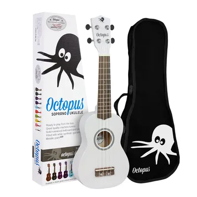 Octopus 옥토퍼스 소프라노 우쿨렐레 White