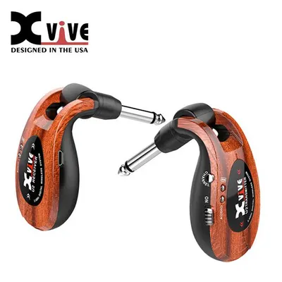 Xvive U2 충전식 무선 와이어리스 Wood (패시브 일렉&베이스 전용, 통기타 사용 가능)