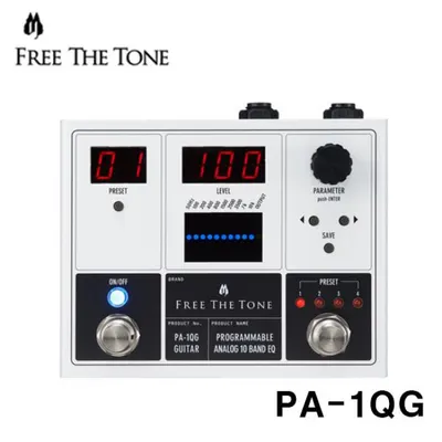 Free The Tone 기타용 이큐 페달 Programmable Analog 10 Band EQ (PA-1QG) - 어댑터 미포함