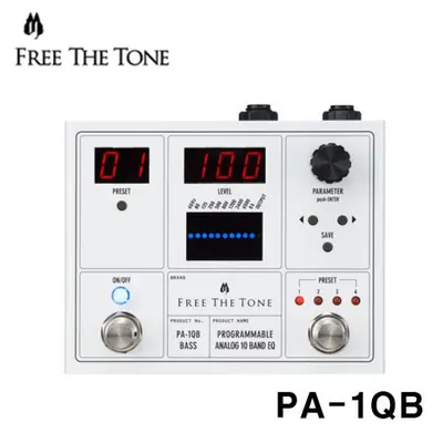 최고의 프로그래머블 아날로그 10밴드 이큐! Free The Tone 베이스기타용 이큐 페달 Programmable Analog 10 Band EQ (PA-1QB) - 어댑터 미포함