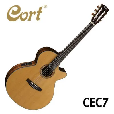 콜트기타 Cort 클래식기타 CEC7 (EQ장착) 유광 탑솔리드