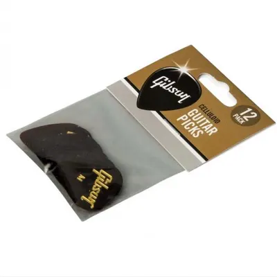 Gibson 피크 Tortoise Picks 12Pack (Thin, Medium, Heavy) [APRT12-74]