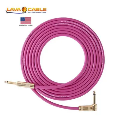 Lava Cable 기타,베이스 케이블 Pink Diamond Series - 10FT(3M) Straight to Right Angle