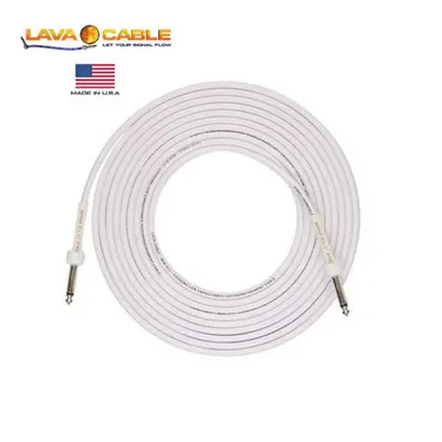 Lava Cable 기타,베이스 케이블 Mini ELC PRO Series - 15FT(4.5M) Mini Soldered Plugs (White)