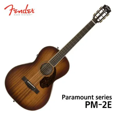 Fender 통기타 Paramount series PM-2E Parlor All-Mahogany, Antique Cognac Burst (097-0273-237)