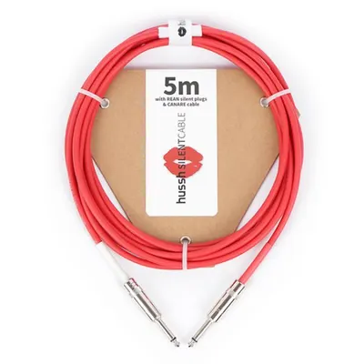 카나레+사일런트플러그의 환상조합 Hussh Silent 악기케이블 5m (Red)