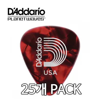 Daddario Planet Waves 피크 Classic Celluloid 1.0mm Red Pearl 25개 세트 [1CRP6-25]