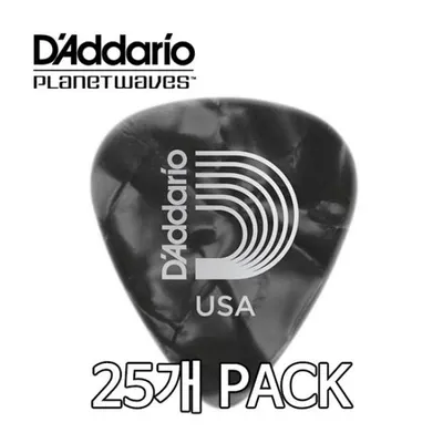 Daddario Planet Waves 피크 Classic Celluloid Black Pearl 1.0mm 25개 세트 [1CBKP6-25]