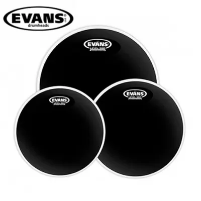 EVANS 에반스 탐 헤드 패키지 TOMPACK FUSION Black Chrome 10인치, 12인치, 14인치 ETP-CHR-F