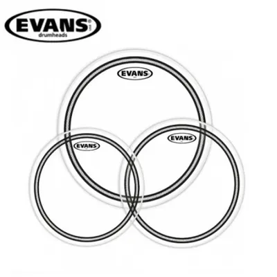 EVANS 에반스 탐 헤드 패키지 TOMPACK EC2S STANDARD (투명) 12인치, 13인치 16인치 ETP-EC2SCLR-S