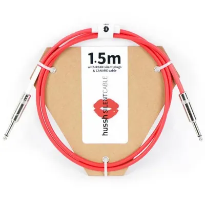 카나레+사일런트플러그의 환상조합 Hussh Silent 악기케이블 1.5m (Red)