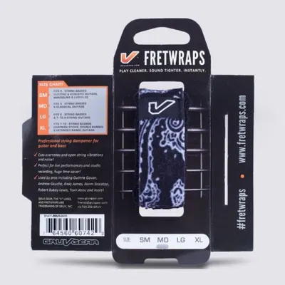 GRUV GEAR 프렛랩 스트링뮤터 FretWraps Black Bandana