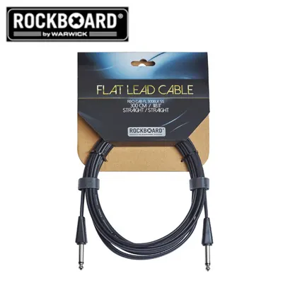 RockBoard 악기케이블 Instrument Flat Lead Cable 300cm Straight/Straight 300 BLK SS