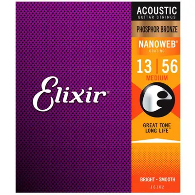 엘릭서기타줄 Elixir 통기타줄 나노웹 포스포 브론즈 미디엄 [16102] (013-056)
