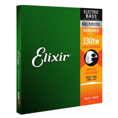 Elixir 베이스기타줄 Nickel Plated Steel NanoWeb Light B Taperwound Long 5번줄낱선 [15432] (130tw)