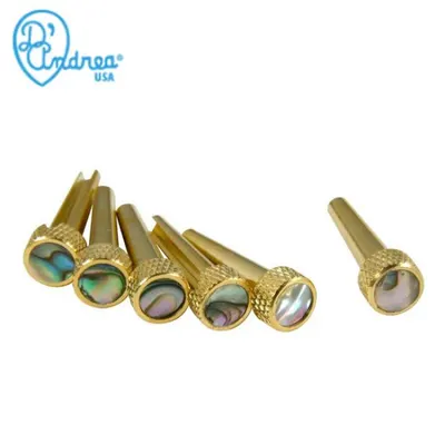 D’Andrea 브릿지핀 Solid Brass with Abalone Inlay Tone Pines (TP2A)