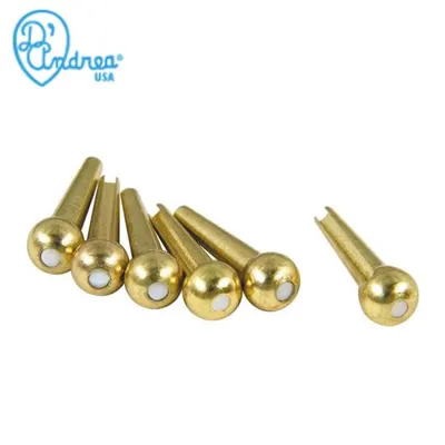 D’Andrea 브릿지핀 Solid Brass with Pearl Dot Tone Pines (TP4T)