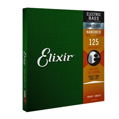 Elixir 베이스기타줄 NanoWeb Stainless Steel Super Light 5현 낱선 [13426]