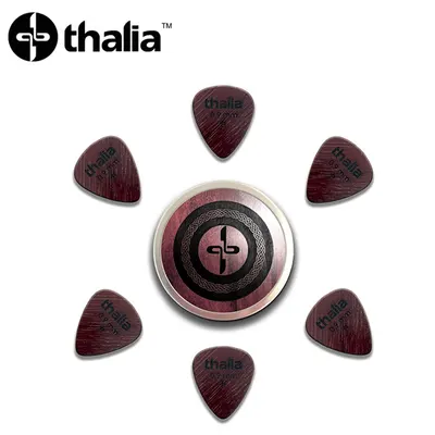 Thalia 피크 Exotic Wood Pick / Standard Shape Purpleheart 0.9mm 6개 with Pick Case (PH09-STAND-6)