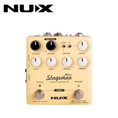 Nux 어쿠스틱 프리앰프, DI, 루퍼 Stageman Floor (NAP-5)