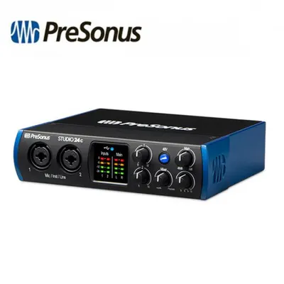 Presonus 포터블 오디오 인터페이스 2x2 USB-C Studio 24c