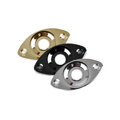 KeeperMusic Oval Jack Plate 잭플레이트 KJP-02 (Chrome, Black, Gold)