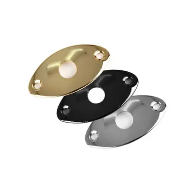 KeeperMusic Oval Jack Plate 고또 타입 잭플레이트 KJP-03 (Chrome, Black, Gold)