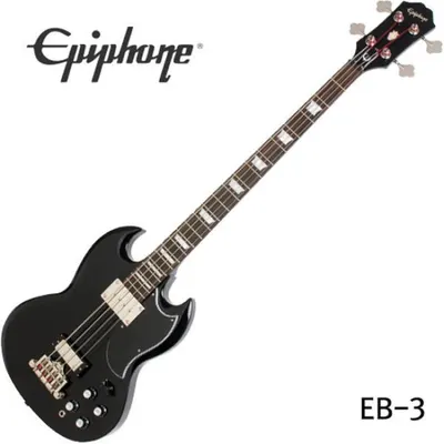 Epiphone 일렉베이스 SG EB-3 Ebony (EBG3EBCH1)