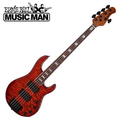Music Man 베이스 Stingray 5 HH Giants Orange, Quilt 5현 (155-H2-30-00)