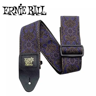 어니볼 Ernie Ball 스트랩 Classic Jacquard Straps  IMPERIAL PAISLEY PURPLE AND BLK [P04164]