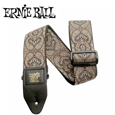어니볼 Ernie Ball 스트랩 Classic Jacquard Straps   IMPERIAL PAISLEY GOLD AND BLK [P04163]