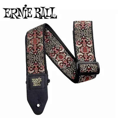 어니볼 Ernie Ball 스트랩 Classic Jacquard Straps PERSIAN RED AND GOLD [P04167]