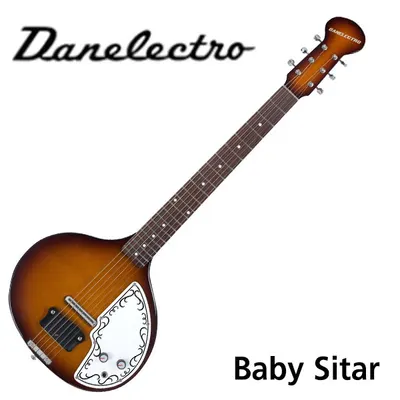Dan Electro 일렉기타 Baby Sitar Brown Burst