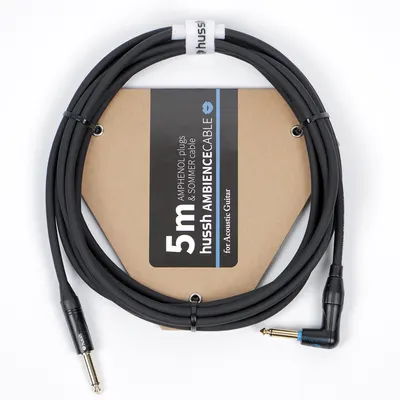 Hussh 어쿠스틱기타전용 악기케이블 Ambience Cable 5m HSA-500 (Black)