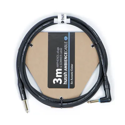 Hussh 어쿠스틱기타전용 악기케이블 Ambience Cable 3m HSA-300 (Black)