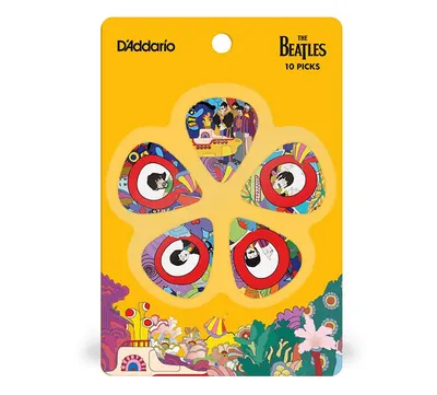 DAddario 피크 The Beatles Yellow Submarine 50주년기념피크 [1CWH2-10B7] 0.5mm*10개입