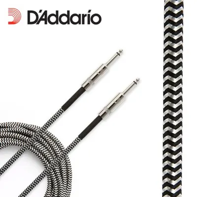 Daddario 케이블 Braided Instrument Cable BK-Gray [PW-BG-10]