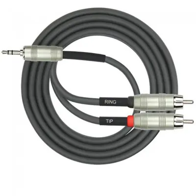 Kirlin TRS-Y케이블 Y-364PRL 3m BK (3.5mm TRS->RCA분할)