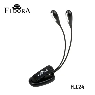 FEDORA 페도라 클립형 LED-4구 보면대 조명 라이트(독서등) FLL24-BK